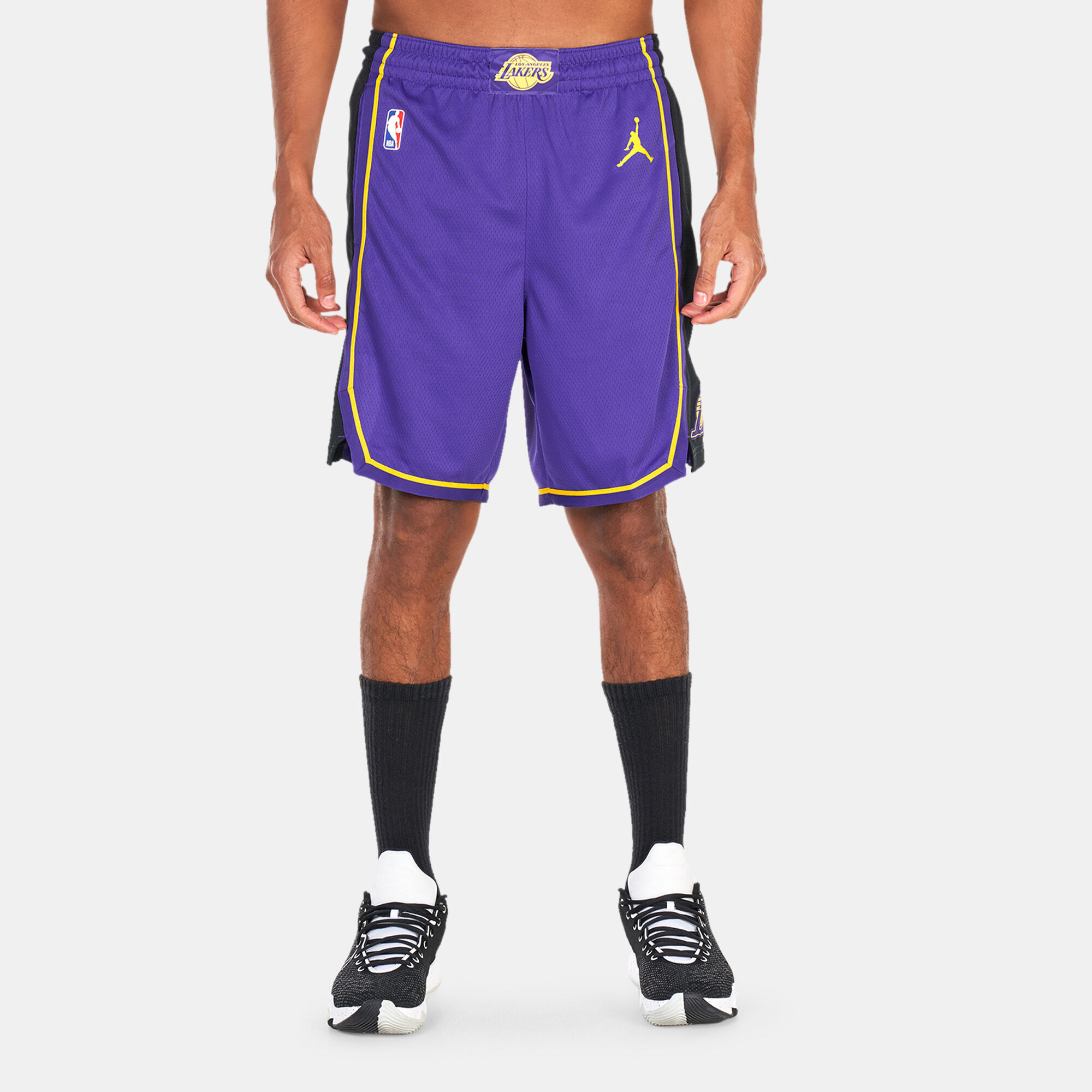 Lakers basketball shorts mens clearance