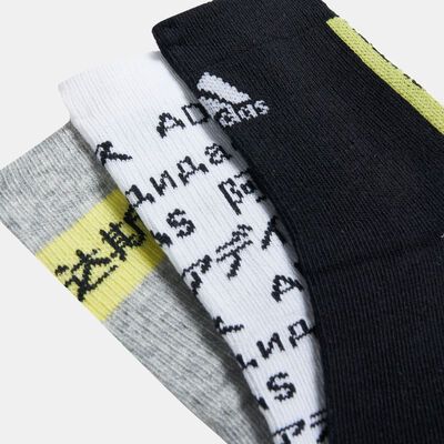 adidas Kids' Crew Socks (Older Kids) - 3 Pack Black