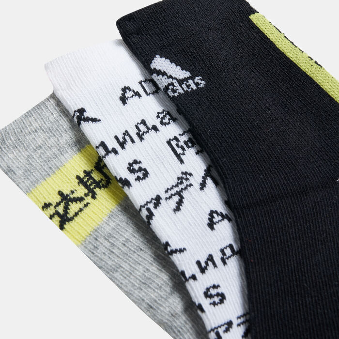 adidas Kids' Crew Socks (Older Kids) - 3 Pack Black adidas Kids' Crew Socks (Older Kids) - 3 Pack Black image number 1
