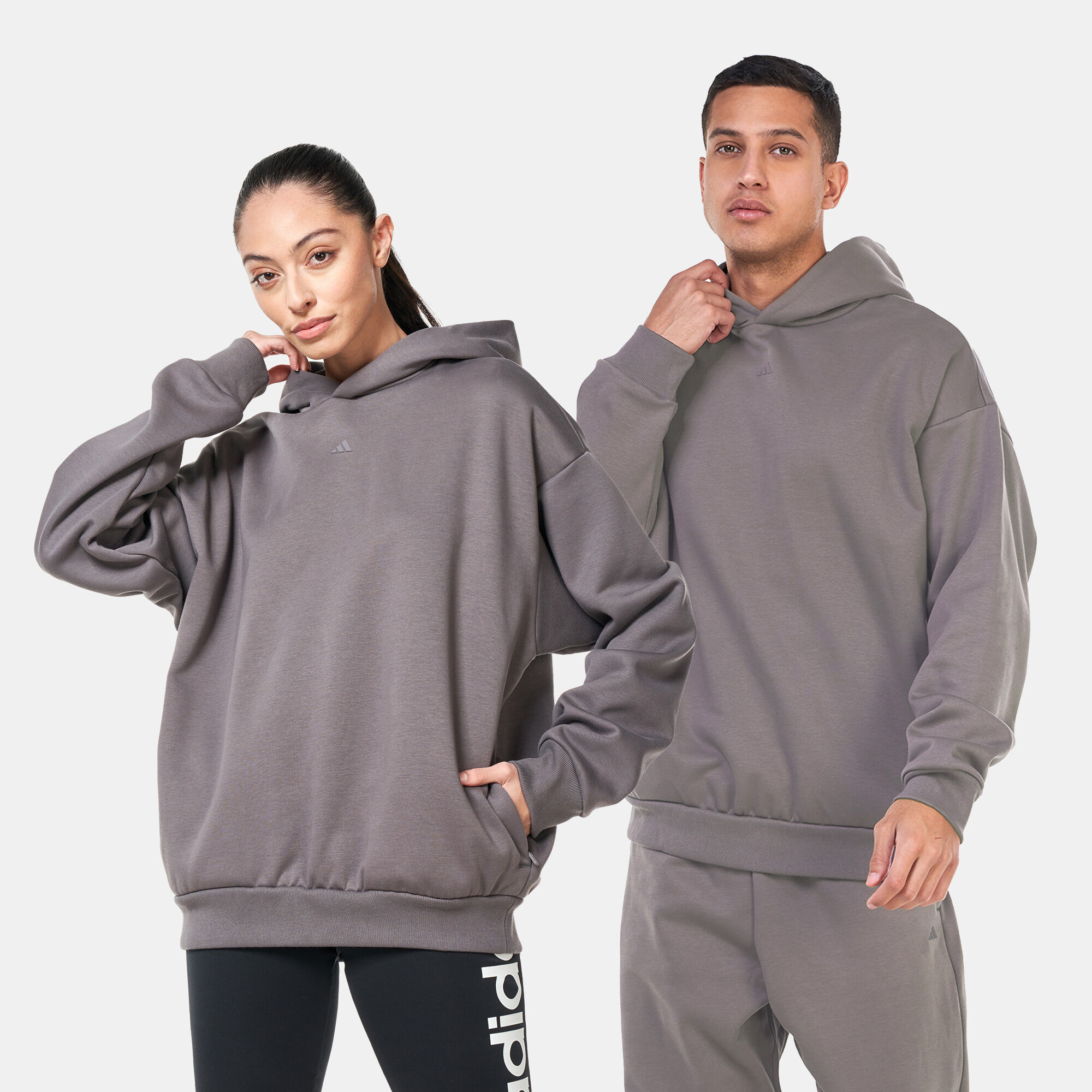 Adidas grey fleece hoodie online