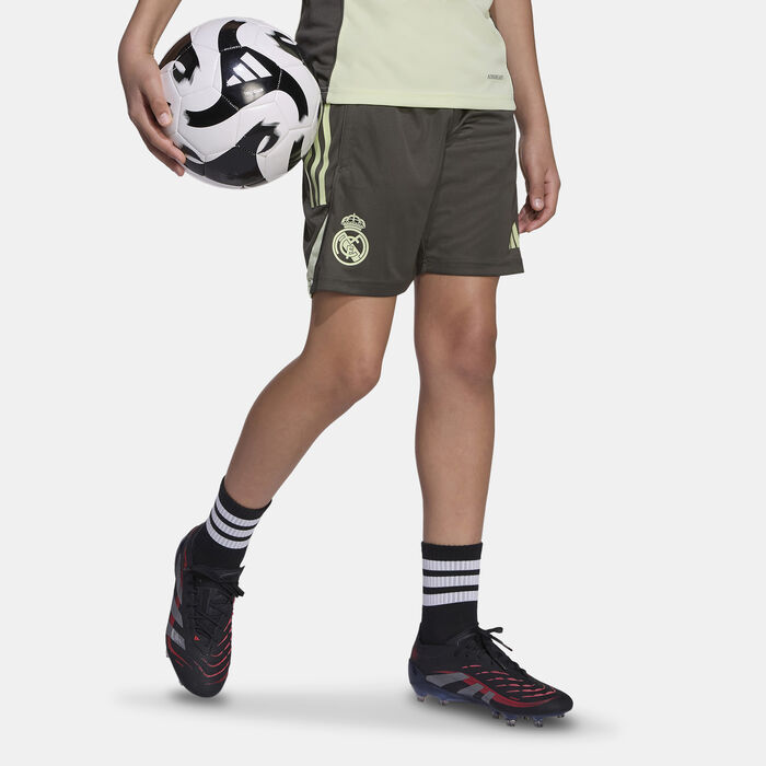 adidas Kids' Real Madrid Tiro 25 Competition Training Football Shorts Grey adidas Kids' Real Madrid Tiro 25 Competition Training Football Shorts Grey image number 0
