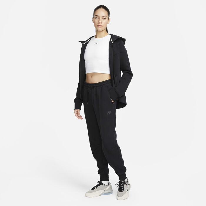 Nike Women's Sportswear Tech Fleece Mid-Rise Joggers Black Nike Women's Sportswear Tech Fleece Mid-Rise Joggers Black image number 7