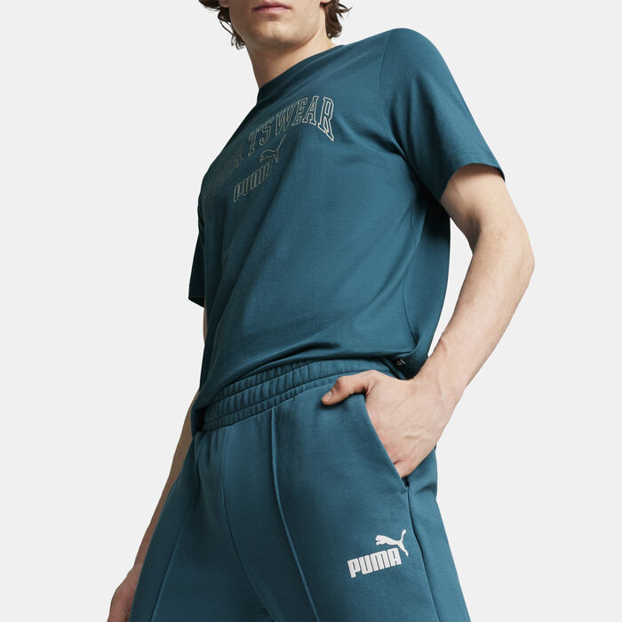 PUMA Men's Sports Club Logo Sweatpants Green PUMA Men's Sports Club Logo Sweatpants Green image number 3