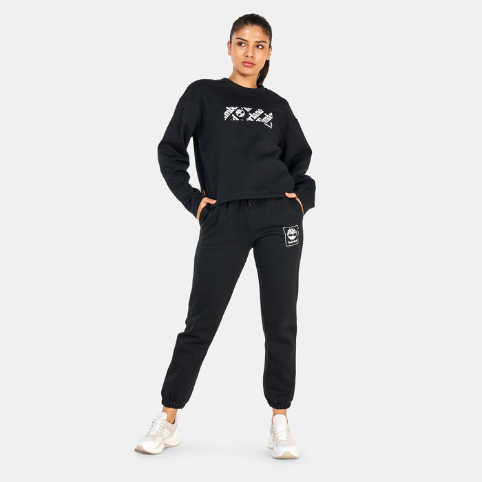 Timberland Women's Logo Pack Stack Sweatpants Black Timberland Women's Logo Pack Stack Sweatpants Black image number 2