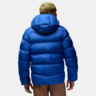 Jordan Men's Brooklyn Basketball Puffer Jacket Blue Jordan Men's Brooklyn Basketball Puffer Jacket Blue