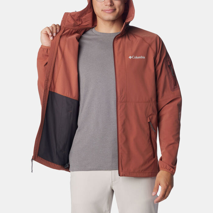 Columbia Men's Tall Heights™ Hooded Softshell Jacket Pink Columbia Men's Tall Heights™ Hooded Softshell Jacket Pink image number 2