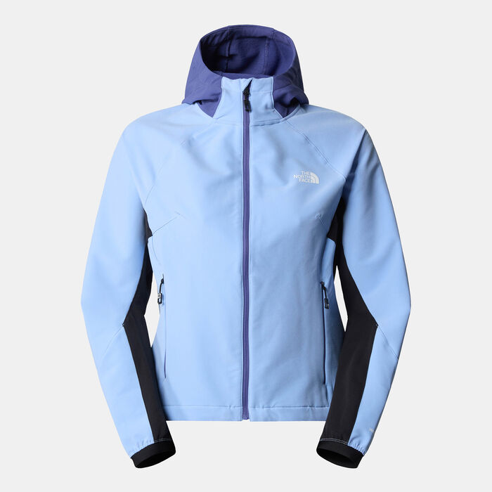The North Face Women's Athletic Outdoor Softshell Hoodie Blue The North Face Women's Athletic Outdoor Softshell Hoodie Blue image number 0