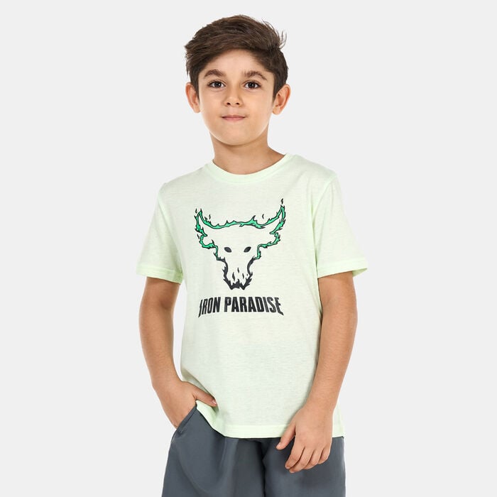 Under Armour Kids' Project Rock Brahman T-Shirt Green Under Armour Kids' Project Rock Brahman T-Shirt Green image number 0