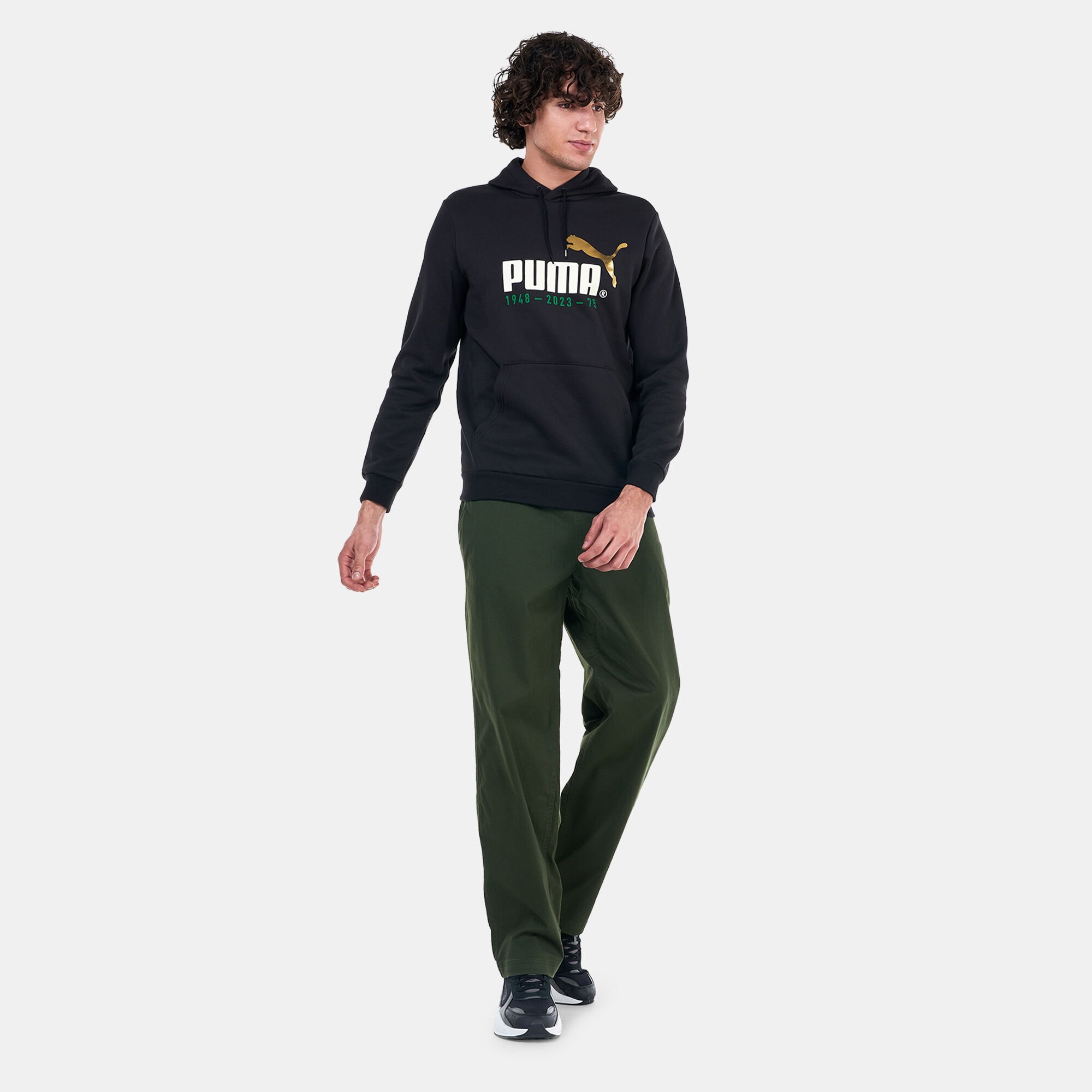 Shop PUMA Men's No.1 Logo Celebration Pullover Hoodie Black