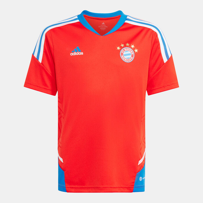 adidas Kids' FC Bayern Condivo 22 Training Jersey Red adidas Kids' FC Bayern Condivo 22 Training Jersey Red image number 0
