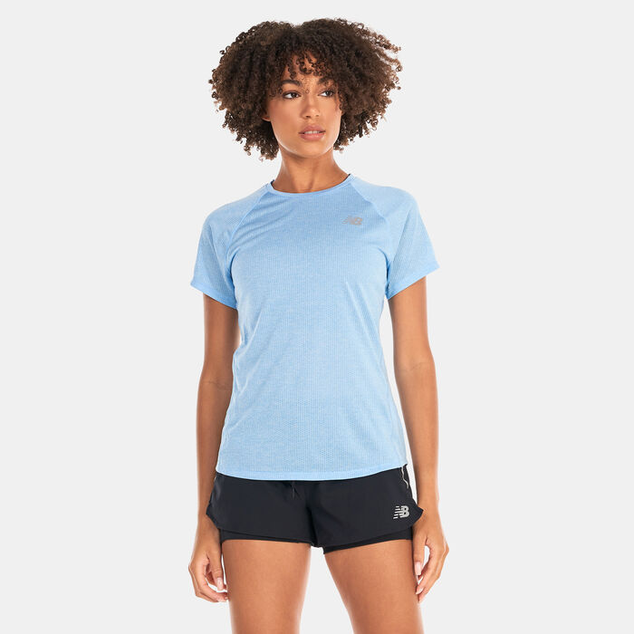 New Balance Women's Impact Run T-Shirt Blue New Balance Women's Impact Run T-Shirt Blue image number 0