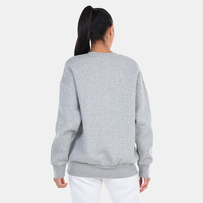 Under Armour Women's UA Essential Fleece Sweatshirt Grey Under Armour Women's UA Essential Fleece Sweatshirt Grey image number 1