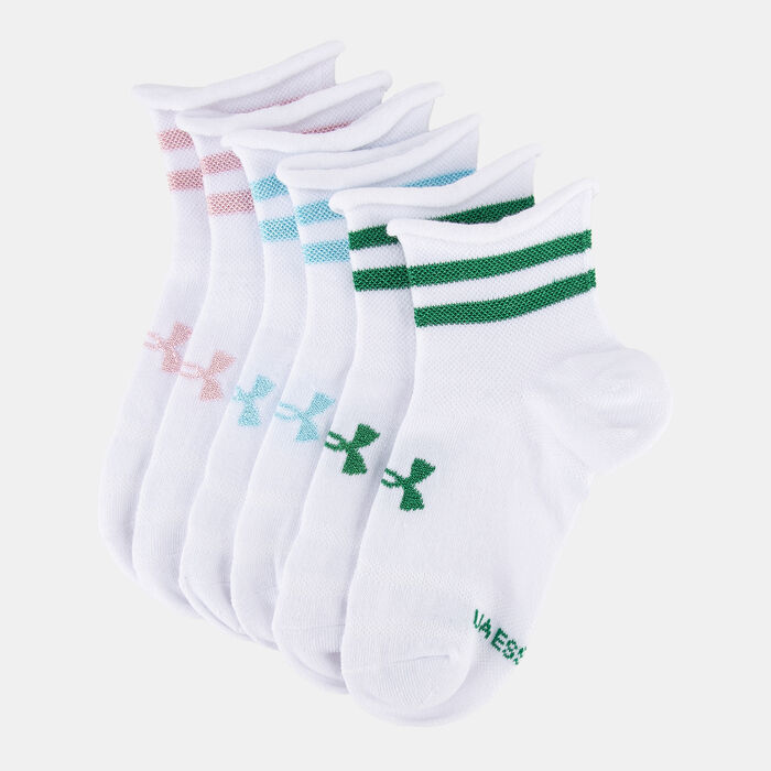 Under Armour Women's Essential Quarter Socks (3 Pairs) White image number 0