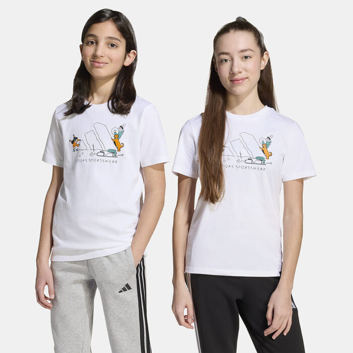 adidas Kids' Winter Sports Graphic T-Shirt White adidas Kids' Winter Sports Graphic T-Shirt White image number 4
