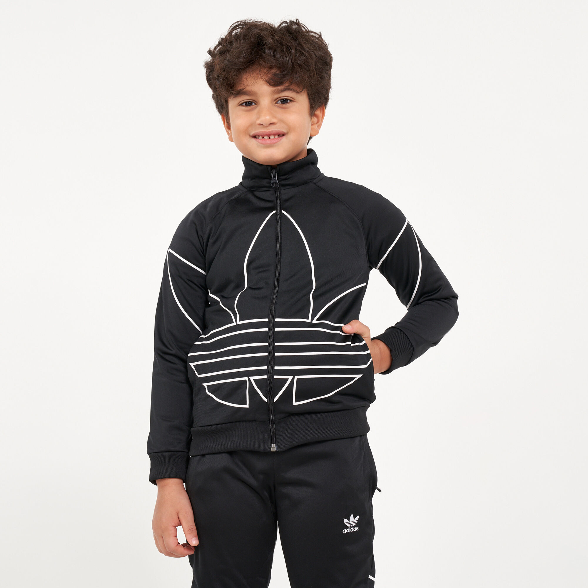 Adidas trefoil shop jacket kids