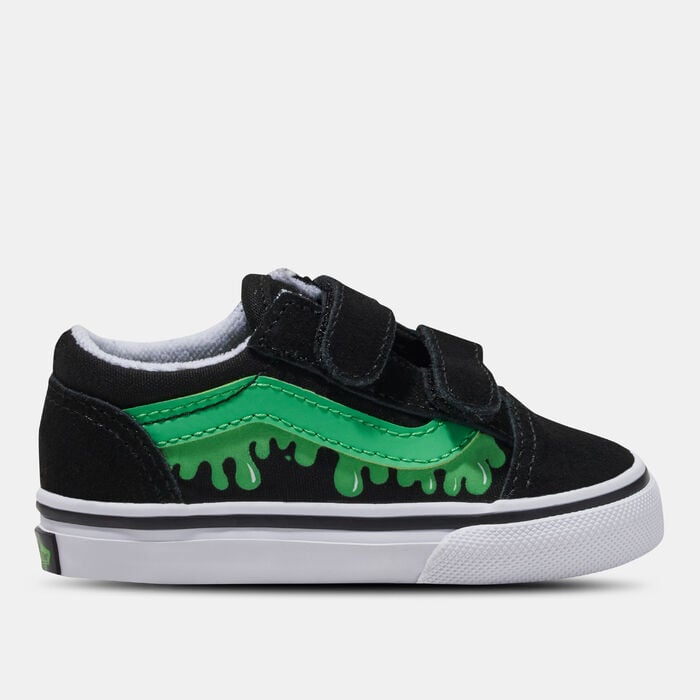 Vans Kids' Old Skool V Glow Shoes Black Vans Kids' Old Skool V Glow Shoes Black image number 0