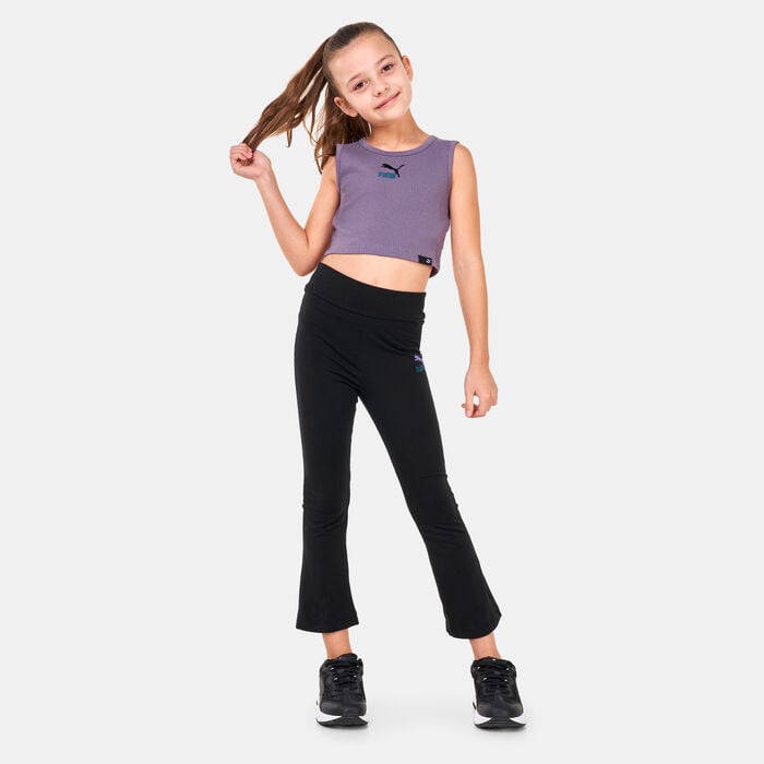 PUMA Kids' Classics Cropped Tank Top Purple PUMA Kids' Classics Cropped Tank Top Purple image number 2