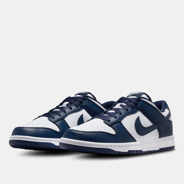 Nike Men's Dunk Low Retro Shoes Blue Nike Men's Dunk Low Retro Shoes Blue image number 2