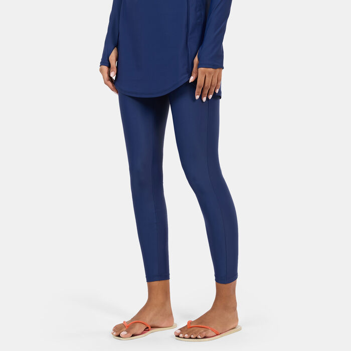 Nike Swim Women's Swim Victory Leggings Blue image number 1