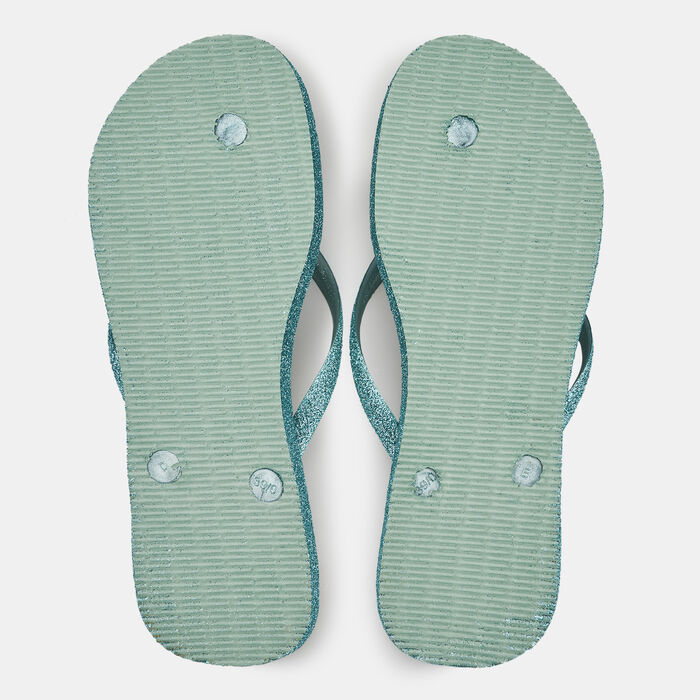 Havaianas Women's Slim Sparkle II Flip Flops Green Havaianas Women's Slim Sparkle II Flip Flops Green image number 1