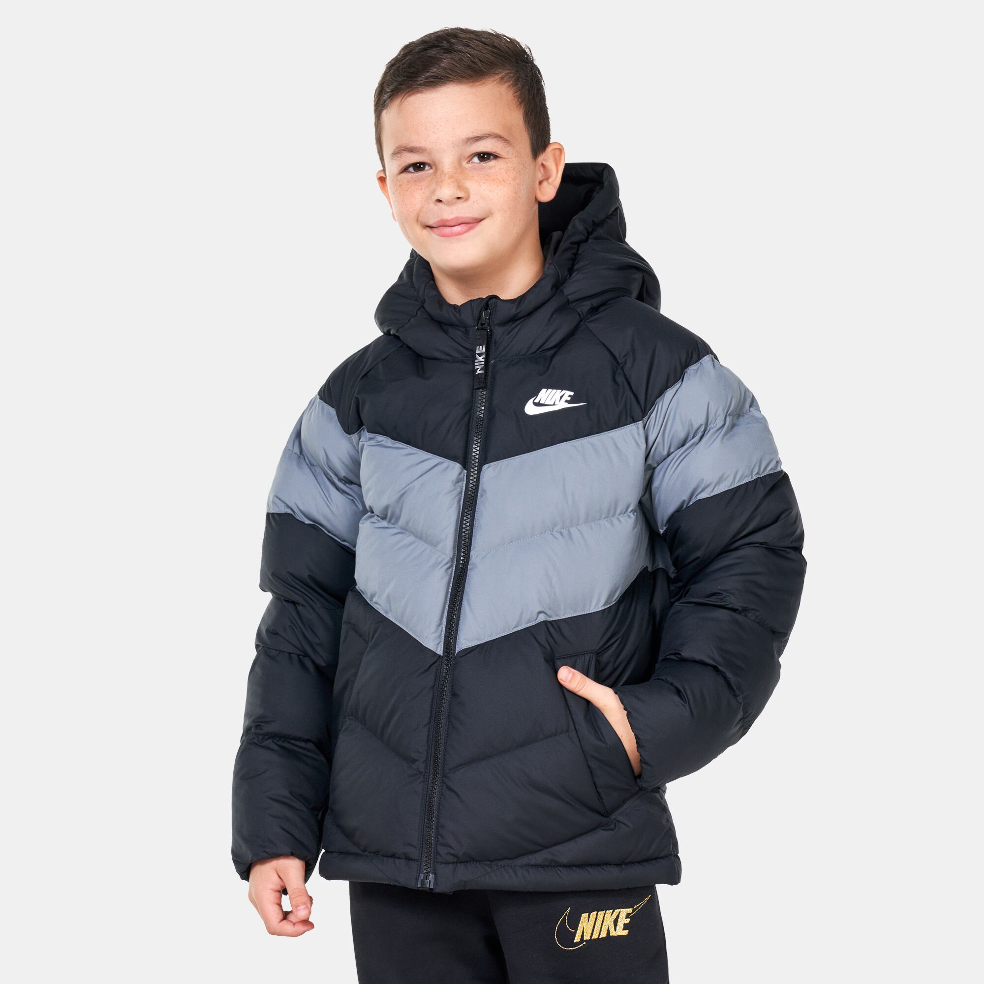 Nike sportswear padded jacket junior black on sale