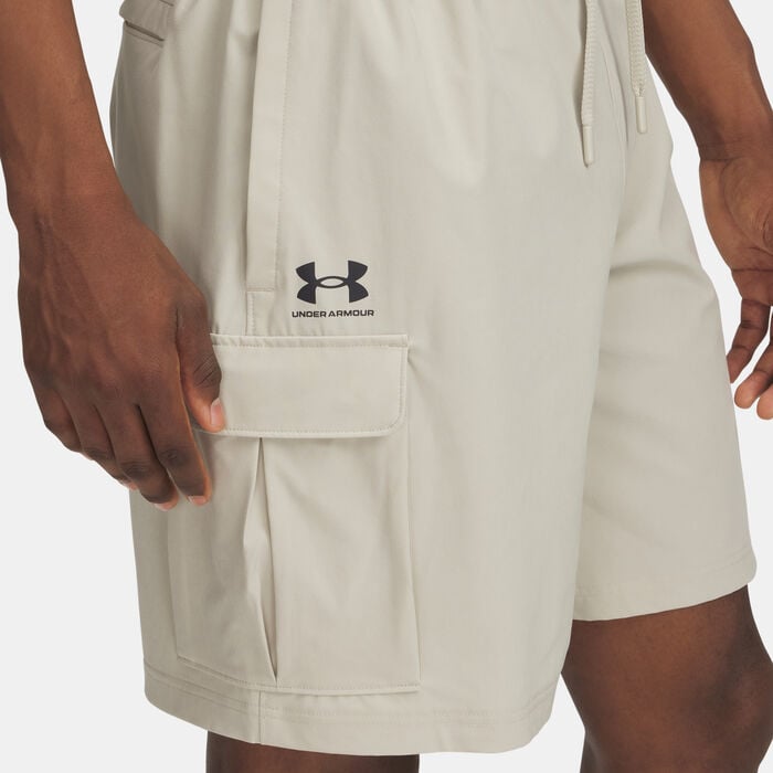 Under Armour Men's Vibe Woven Training Cargo Shorts Beige Under Armour Men's Vibe Woven Training Cargo Shorts Beige image number 3