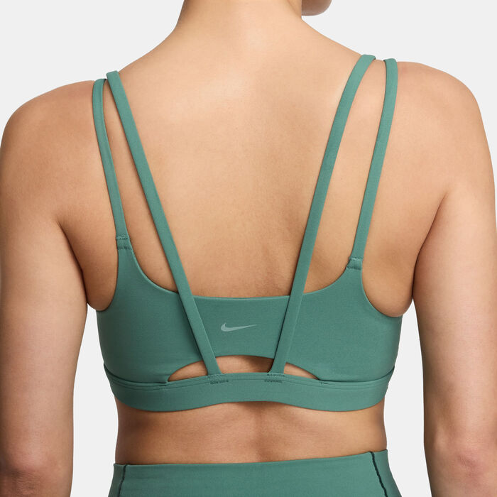 Nike Women's Zenvy Dri-FIT Strappy Light-Support Training Sports Bra Green Nike Women's Zenvy Dri-FIT Strappy Light-Support Training Sports Bra Green image number 4