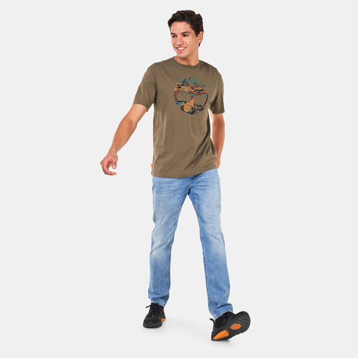 Timberland Men's Outdoor HER SSNL Camo Tree Logo T-Shirt Green image number 2