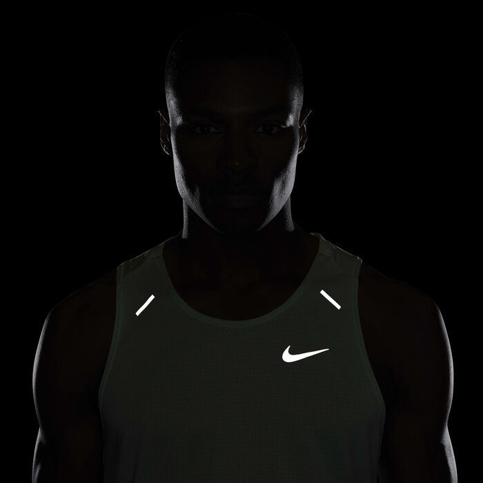 Nike Men's Rise 365 Dri-FIT Running Tank Top Green Nike Men's Rise 365 Dri-FIT Running Tank Top Green image number 6