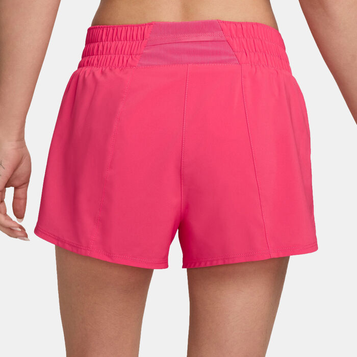 Nike Women's One Dri-FIT Mid-Rise 2-in-1 Shorts Pink image number 1