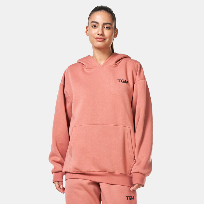 The Giving Movement Lounge Logo Print Hoodie Pink image number 0