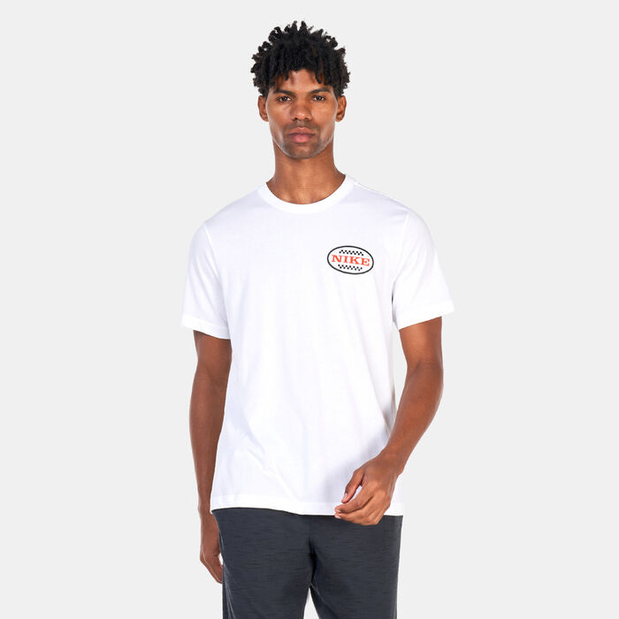 Nike Men's Body Shop Dri-FIT Fitness T-Shirt White Nike Men's Body Shop Dri-FIT Fitness T-Shirt White image number 0