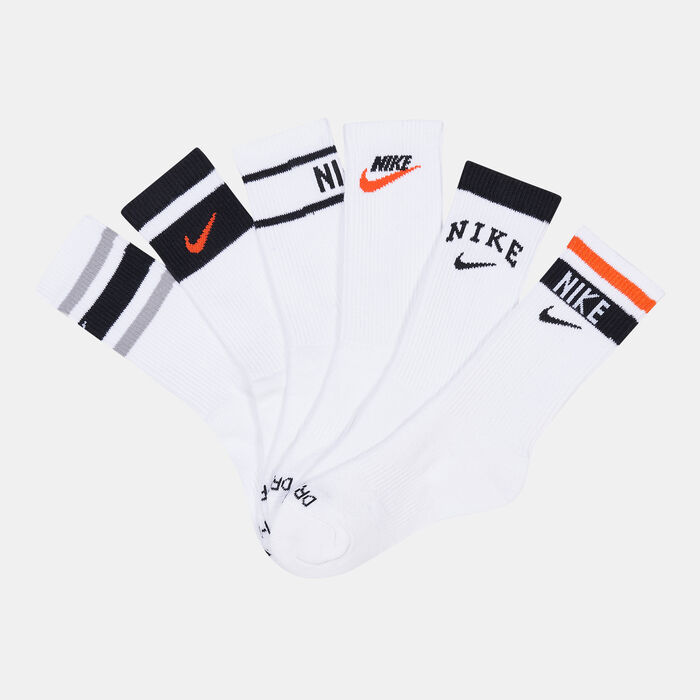 Nike Kids' Everyday Plus Cushioned Crew Socks (6 Pack) White Nike Kids' Everyday Plus Cushioned Crew Socks (6 Pack) White image number 0