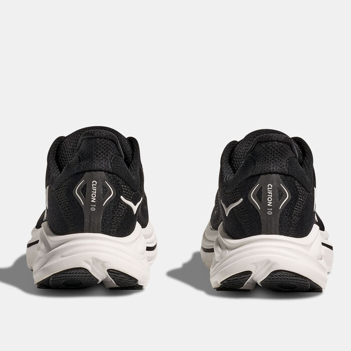 HOKA Men's Clifton 10 Wide Running Shoes Black image number 5