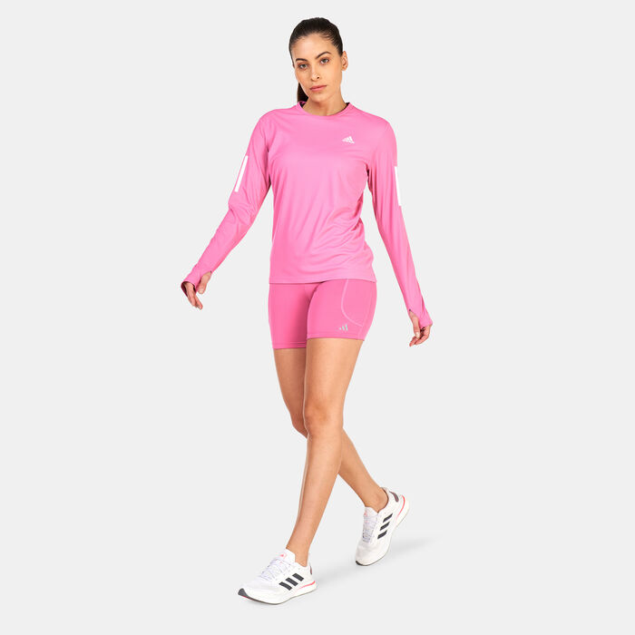 adidas Women's DailyRun 5-Inch Bike Shorts Pink adidas Women's DailyRun 5-Inch Bike Shorts Pink image number 2