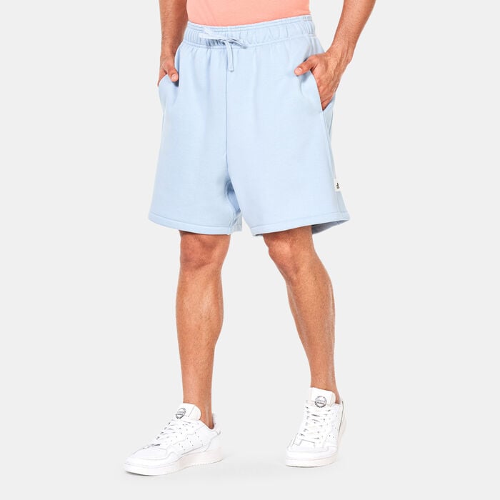 adidas Men's Lounge Fleece Shorts Blue adidas Men's Lounge Fleece Shorts Blue image number 0