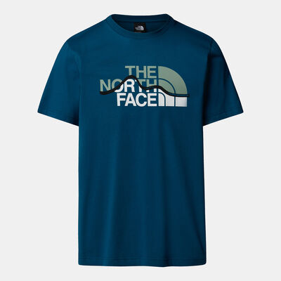 The North Face Men's Mountain Line T-Shirt Blue The North Face Men's Mountain Line T-Shirt Blue