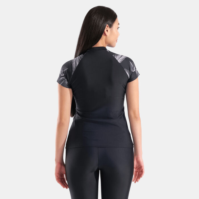 Arena Women's Modesty Swimming Rashguard Black Arena Women's Modesty Swimming Rashguard Black image number 1
