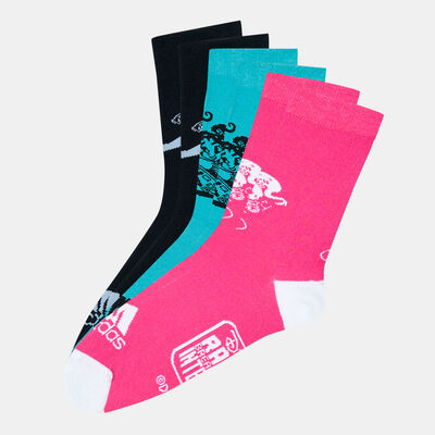 adidas Kids' x Disney Princesses Primegreen Socks (3 Pack) Green