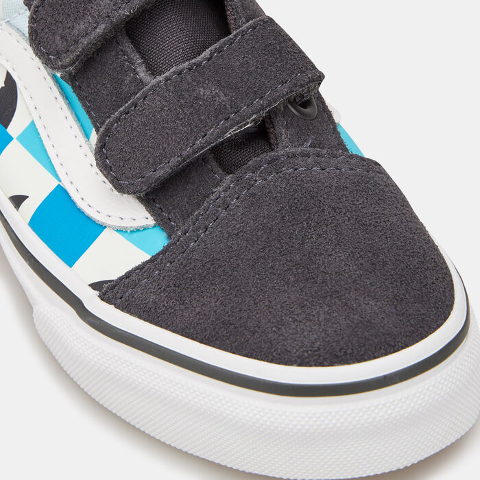 Vans Kids' Glow Checkerboard Sharks Old Skool Unisex Shoe Grey Vans Kids' Glow Checkerboard Sharks Old Skool Unisex Shoe Grey image number 4