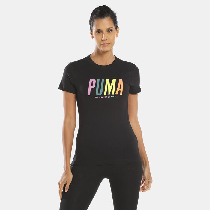 PUMA Women's SWxP Graphic T-Shirt Black PUMA Women's SWxP Graphic T-Shirt Black image number 0
