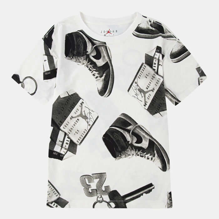 Jordan Kids' Brooklyn Printed T-Shirt Ivory Jordan Kids' Brooklyn Printed T-Shirt Ivory image number 0