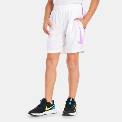 Nike Kids' Multi Dri-FIT Graphic Training Shorts White