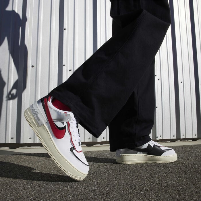 Nike Women's Air Force 1 Shadow Shoes White Nike Women's Air Force 1 Shadow Shoes White image number 1