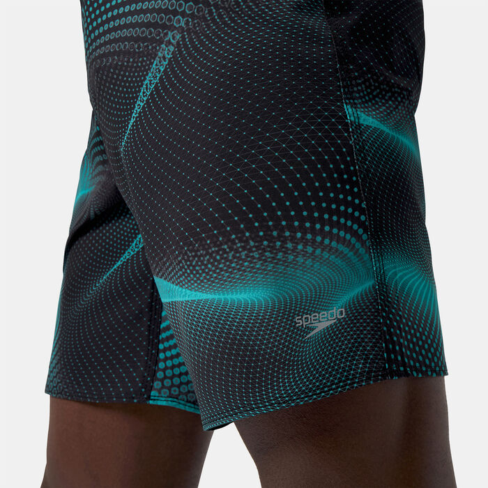 Speedo Men's Lookout Print Board Swimming Shorts Green image number 4