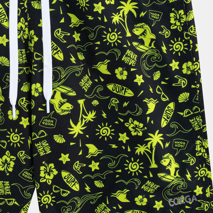 COEGA Kids' Allover Print Swimming Shorts Black COEGA Kids' Allover Print Swimming Shorts Black image number 2