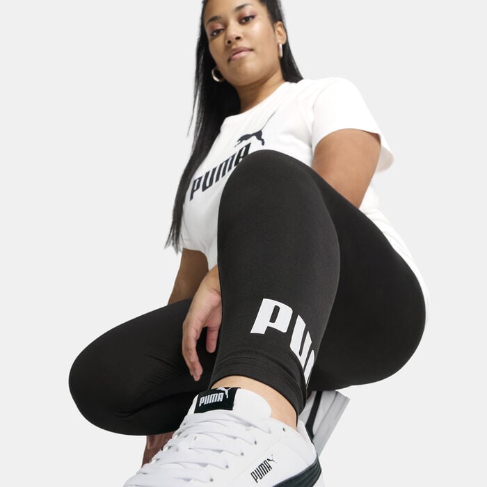 PUMA Women's Essentials No.1 Logo Leggings Black PUMA Women's Essentials No.1 Logo Leggings Black image number 4