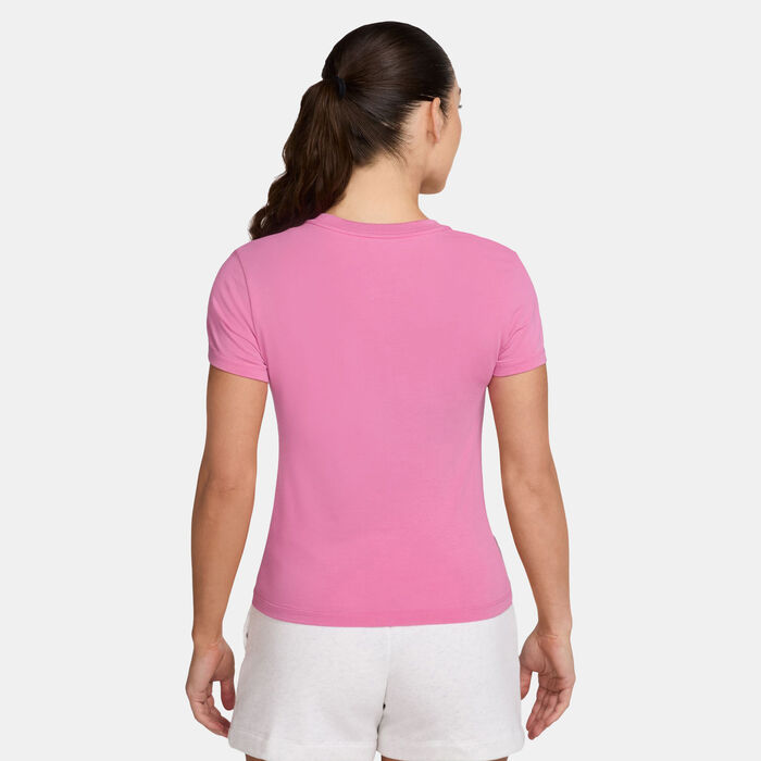 Nike Women's Sportswear Chill Knit T-Shirt Pink Nike Women's Sportswear Chill Knit T-Shirt Pink image number 1