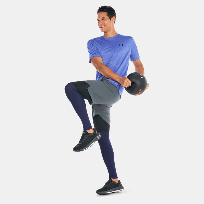 Under Armour Men's HeatGear® Armour Tights Blue Under Armour Men's HeatGear® Armour Tights Blue image number 2