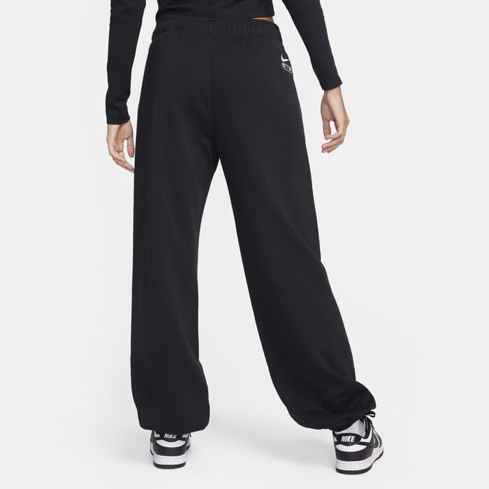 Nike Women's Air Mid-Rise Fleece Joggers Black Nike Women's Air Mid-Rise Fleece Joggers Black image number 1